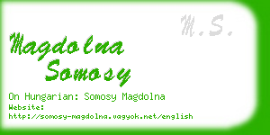 magdolna somosy business card